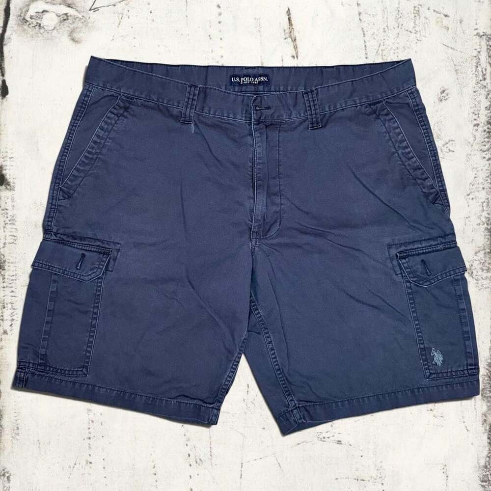 U.S. Polo Assn. Cargo Shorts Size W42 Blue Cotton